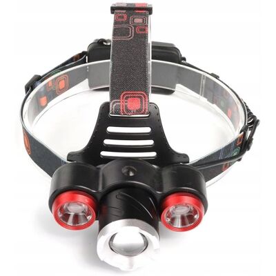 KRAFT&DELE Latarka Czołowa Czołówka Cree T6 Ledowa 3 Diody KRAFT&DELE Latarka Czołowa Czołówka Cree T6 Ledowa 3 Diody