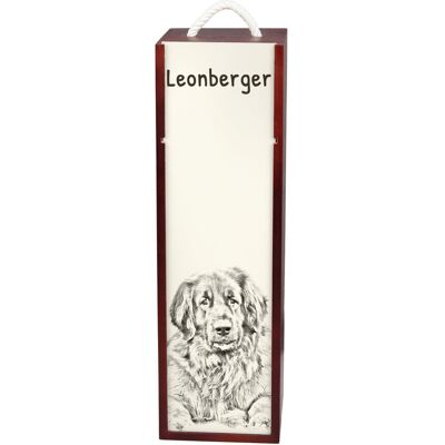 Leonberger - pudełko na wino z psem, pudełko na alkohol z grafiką, personalizowane pudełko na prezent marki Art-Dog Leonberger - pudełko na wino z psem, pudełko na alkohol z grafiką, personalizowane pudełko na prezent marki Art-Dog