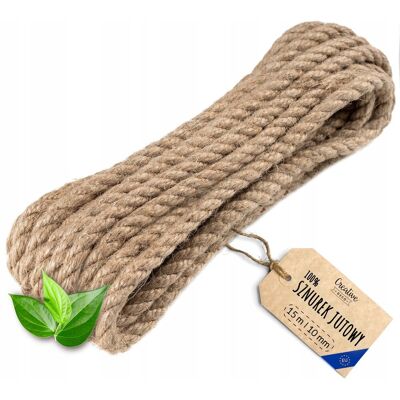 Creative Lina jutowa żeglarska gruba mocna wytrzymała sznurek drapak sznur 10mm 15m Creative Lina jutowa żeglarska gruba mocna wytrzymała sznurek drapak sznur 10mm 15m
