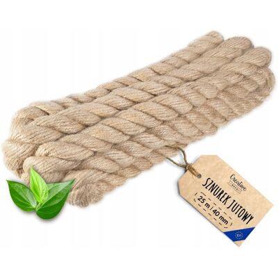 Creative Lina jutowa żeglarska gruba mocna wytrzymała sznurek drapak sznur 40mm 25m Creative Lina jutowa żeglarska gruba mocna wytrzymała sznurek drapak sznur 40mm 25m
