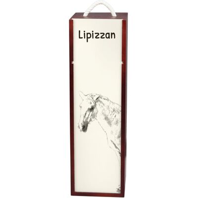 Lipicański - pudełko na wino z koniem, pudełko na alkohol z grafiką, personalizowane pudełko na prezent marki Art-Dog Lipicański - pudełko na wino z koniem, pudełko na alkohol z grafiką, personalizowane pudełko na prezent marki Art-Dog