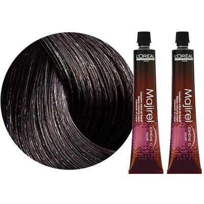 Loreal Majirel Farba Kolor 4.0 Głęboki Brąz 2x50ml Loreal Majirel Farba Kolor 4.0 Głęboki Brąz 2x50ml