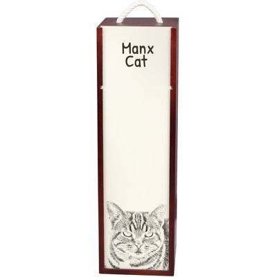 Manx - pudełko na wino z kotem, pudełko na alkohol z grafiką, personalizowane pudełko na prezent marki Art-Dog Manx - pudełko na wino z kotem, pudełko na alkohol z grafiką, personalizowane pudełko na prezent marki Art-Dog