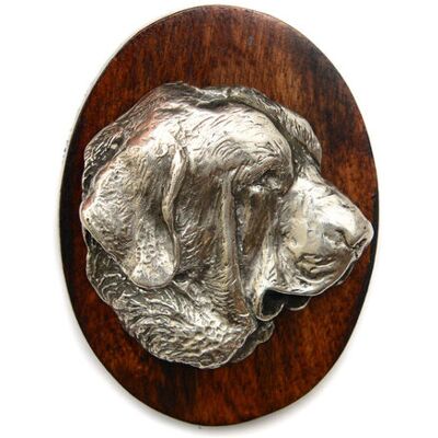 Art-Dog - Mastín español - Srebrna głowa - Drewniana podstawa - Pin Art-Dog - Mastín español - Srebrna głowa - Drewniana podstawa - Pin
