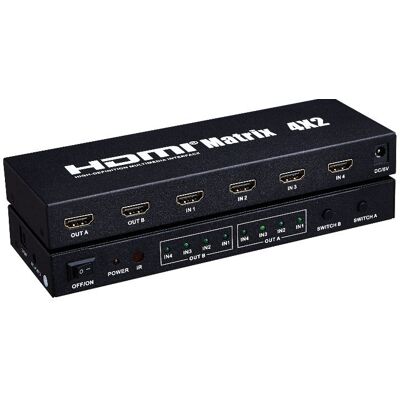 HP Matrix HDMI Switch Splitter 4x2 3D Pilot 4K 4 x 2 HP Matrix HDMI Switch Splitter 4x2 3D Pilot 4K 4 x 2