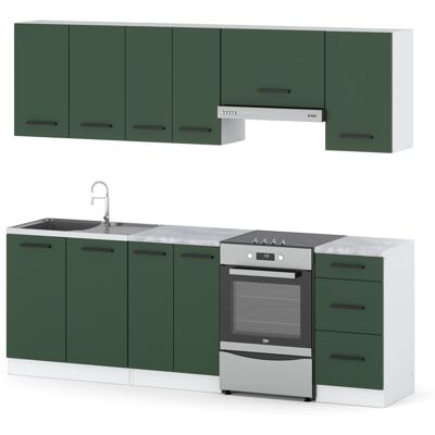Hurtownia Mebli Meble Kuchenne Komplet Mokka 2.4m Modułowy Nowoczesny Butelkowa Zieleń Hurtownia Mebli Meble Kuchenne Komplet Mokka 2.4m Modułowy Nowoczesny Butelkowa Zieleń