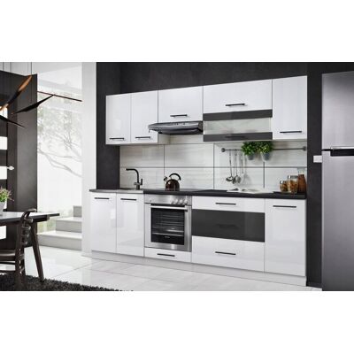 Concordia MEBLE KUCHENNE KUCHNIA BIAŁY POŁYSK Z BLATEM ZESTAW 260CM MARCO Concordia MEBLE KUCHENNE KUCHNIA BIAŁY POŁYSK Z BLATEM ZESTAW 260CM MARCO