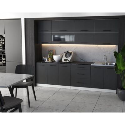 Concordia MEBLE KUCHENNE KUCHNIA SZAFKI MODUŁOWE 2,6M RICO GRAFIT Concordia MEBLE KUCHENNE KUCHNIA SZAFKI MODUŁOWE 2,6M RICO GRAFIT