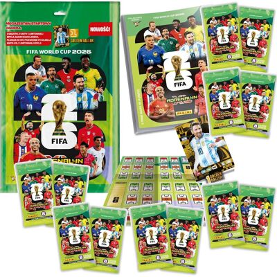 Panini MEGAZESTAW startowy FIFA World Cup 2026 Adrenalyn XL + 10 saszetek Panini MEGAZESTAW startowy FIFA World Cup 2026 Adrenalyn XL + 10 saszetek