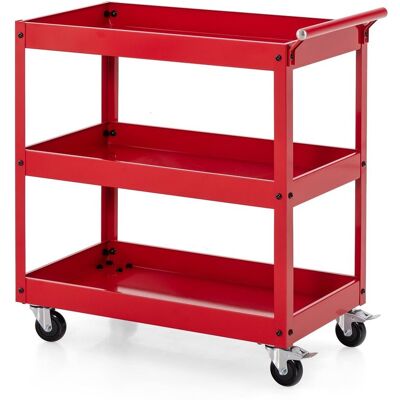 COSTWAY Metalowy wózek transportowy Stolik na kółkach na narzędzia COSTWAY Metalowy wózek transportowy Stolik na kółkach na narzędzia