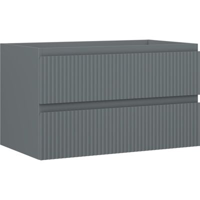Mexen Rivel szafka łazienkowa podumywalkowa 80 cm, 2 szuflady, ryflowana , grafit mat - 91A20-08047-2-BFF66 Mexen Rivel szafka łazienkowa podumywalkowa 80 cm, 2 szuflady, ryflowana , grafit mat - 91A20-08047-2-BFF66