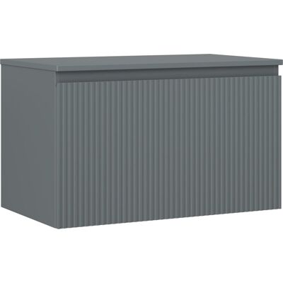 Mexen Rivel szafka łazienkowa podumywalkowa 80 cm z blatem, 1 szuflada, ryflowana , grafit mat - 91A20-08047-1-BFC66 Mexen Rivel szafka łazienkowa podumywalkowa 80 cm z blatem, 1 szuflada, ryflowana , grafit mat - 91A20-08047-1-BFC66