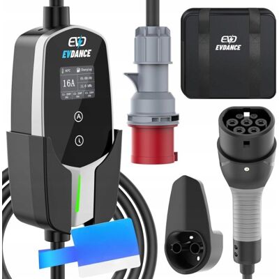 brak danych Mobilna Ładowarka EV 11kW Typ 2 CEE 16A 3-Fazy Kabel 7,8m Regulacja Mocy brak danych Mobilna Ładowarka EV 11kW Typ 2 CEE 16A 3-Fazy Kabel 7,8m Regulacja Mocy