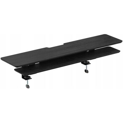 Nadstawka na Biurko 2 półki Podstawka pod Monitor 30kg Spacetronik czarna Nadstawka na Biurko 2 półki Podstawka pod Monitor 30kg Spacetronik czarna