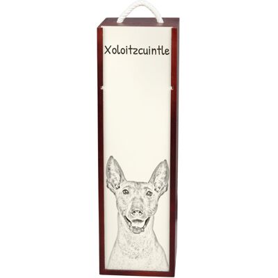ART Nagi pies meksykański, Bezwłosy pies Azteków, Xoloitzquintle - pudełko na wino z psem, pudełko na alkohol z grafiką, personalizowane pudełko na prez.. ART Nagi pies meksykański, Bezwłosy pies Azteków, Xoloitzquintle - pudełko na wino z psem, pudełko na alkohol z grafiką, personalizowane pudełko na prez..