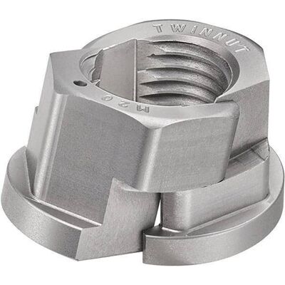 AMF Twinnut-naga z kołnierzem - Nakretka mocująca - M24 AMF Twinnut-naga z kołnierzem - Nakretka mocująca - M24