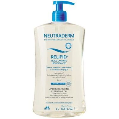 Mustela Neutraderm Relipid+ Olejek Do Mycia Ciała, 1L Mustela Neutraderm Relipid+ Olejek Do Mycia Ciała, 1L