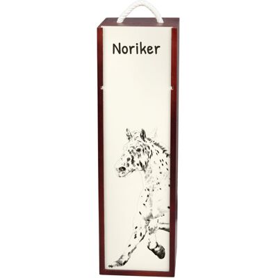 Noriker - pudełko na wino z koniem, pudełko na alkohol z grafiką, personalizowane pudełko na prezent marki Art-Dog Noriker - pudełko na wino z koniem, pudełko na alkohol z grafiką, personalizowane pudełko na prezent marki Art-Dog
