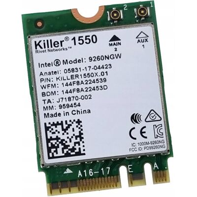 NOWA KARTA WIFI Intel Wireless-AC 9260NGW 802.11ac M.2 BT 5.1 NOWA KARTA WIFI Intel Wireless-AC 9260NGW 802.11ac M.2 BT 5.1