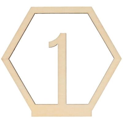 Artemio Numerki na stół drewniane - od 1 do 15 - 10,5 cm - 15szt Artemio Numerki na stół drewniane - od 1 do 15 - 10,5 cm - 15szt