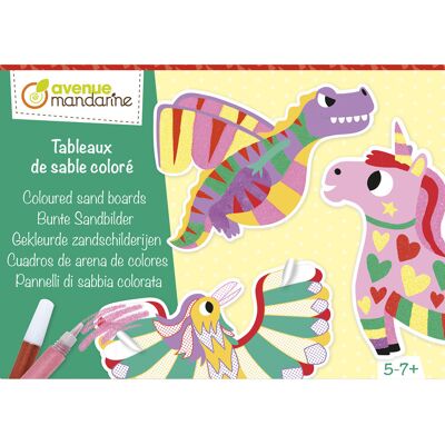 Avenue Mandarine - Tableaux de sable coloré - Zwariowane zwierzęta - 4 szt - Craft Kit Avenue Mandarine - Tableaux de sable coloré - Zwariowane zwierzęta - 4 szt - Craft Kit