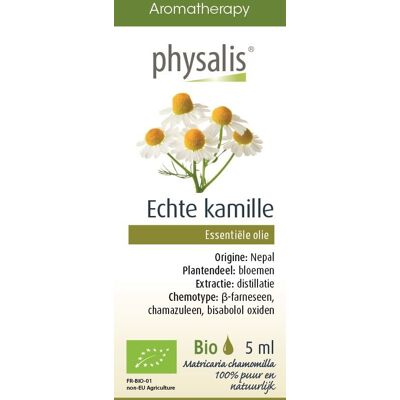 OLEJEK ETERYCZNY RUMIANEK POSPOLITY (ECHTE KAMILLE) BIO 5 ml - PHYSALIS OLEJEK ETERYCZNY RUMIANEK POSPOLITY (ECHTE KAMILLE) BIO 5 ml - PHYSALIS