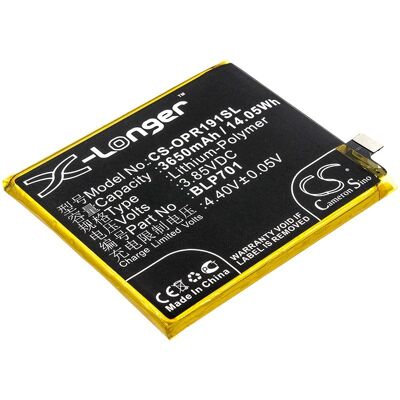 Oppo Reno / BLP701 3650mAh 14.05Wh Li-Polymer 3.85V (Cameron Sino) Oppo Reno / BLP701 3650mAh 14.05Wh Li-Polymer 3.85V (Cameron Sino)
