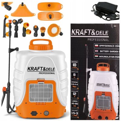 KRAFT&DELE Opryskiwacz Akumulatorowy 18L + 8 Dysz Mocna Bateria Plecakowy KRAFT&DELE Opryskiwacz Akumulatorowy 18L + 8 Dysz Mocna Bateria Plecakowy