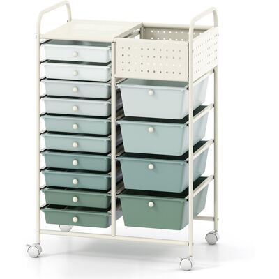 COSTWAY Organizer na kółkach z 14 szufladami Szafka na dokumenty COSTWAY Organizer na kółkach z 14 szufladami Szafka na dokumenty