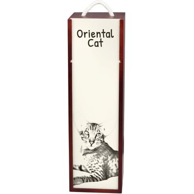Oriental - pudełko na wino z kotem, pudełko na alkohol z grafiką, personalizowane pudełko na prezent marki Art-Dog Oriental - pudełko na wino z kotem, pudełko na alkohol z grafiką, personalizowane pudełko na prezent marki Art-Dog