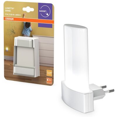 OSRAM Lampka nocna z gniazdem, czujnik światła dziennego, 3000K ciepła biel, 0,28 W, biały, klasa ochrony IP20, do pokoju dziecięcego i salonu OSRAM Lampka nocna z gniazdem, czujnik światła dziennego, 3000K ciepła biel, 0,28 W, biały, klasa ochrony IP20, do pokoju dziecięcego i salonu
