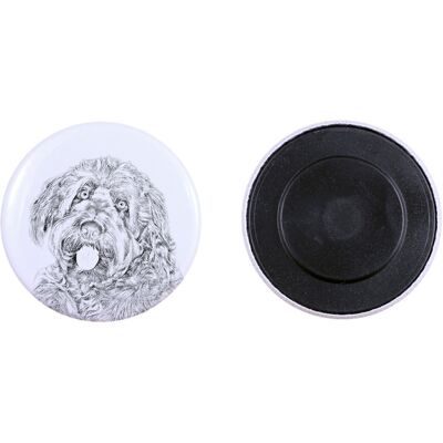 Otterhound, Pies na wydry - magnes z psim pupilem, wyjątkowo lekki, mocny magnes, produkt wykonany ręcznie marki Art-Dog Otterhound, Pies na wydry - magnes z psim pupilem, wyjątkowo lekki, mocny magnes, produkt wykonany ręcznie marki Art-Dog