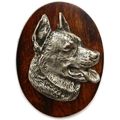 Owczarek francuski Beauceron - broszka na wystawę psów, klips do numeru startowego, przypinka z psem marki Art-Dog Owczarek francuski Beauceron - broszka na wystawę psów, klips do numeru startowego, przypinka z psem marki Art-Dog