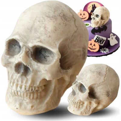 Słodka Fanaberia Ozdoba na HALLOWEEN FIGURKA CZASZKA XXL z czekolady na tort ciasto Słodka Fanaberia Ozdoba na HALLOWEEN FIGURKA CZASZKA XXL z czekolady na tort ciasto