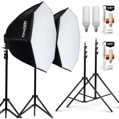 CineGEN Panolux™ Zestaw Lamp Softbox Octa 60cm 85w Led CineGEN Panolux™ Zestaw Lamp Softbox Octa 60cm 85w Led