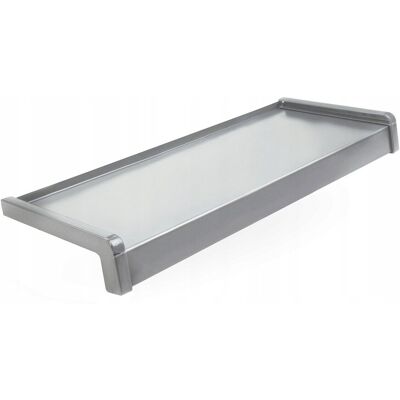 DQ-PP Parapet Zewnętrzny STAL Stalowy ZAŚLEPKI PCV szer. 32,5cm dł. 120cm SREBRNY DQ-PP Parapet Zewnętrzny STAL Stalowy ZAŚLEPKI PCV szer. 32,5cm dł. 120cm SREBRNY