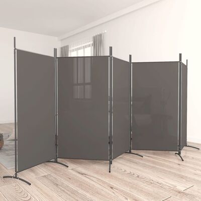 VMP Parawan 5-Panelowy, Antracytowy, 433X180 cm, Tkanina VMP Parawan 5-Panelowy, Antracytowy, 433X180 cm, Tkanina