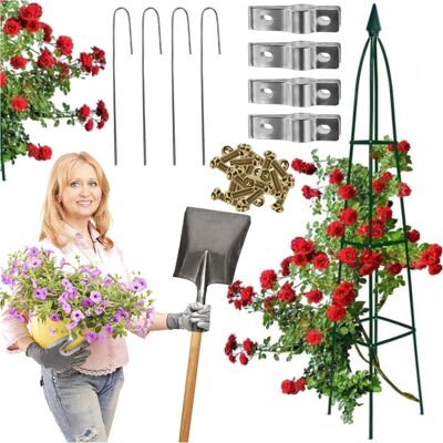 Rabino PERGOLA METALOWA STOŻEK 200cm TREJAŻ NA KWIATY I ROŚLINY Rabino PERGOLA METALOWA STOŻEK 200cm TREJAŻ NA KWIATY I ROŚLINY