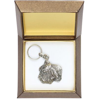 ART Petit basset griffon vendéen, Basset szorstkowłosy vendéen - posrebrzany brelok z psem w pudełku ozdobnym, ozdoba torebki, zawieszka do plecaka mark.. ART Petit basset griffon vendéen, Basset szorstkowłosy vendéen - posrebrzany brelok z psem w pudełku ozdobnym, ozdoba torebki, zawieszka do plecaka mark..