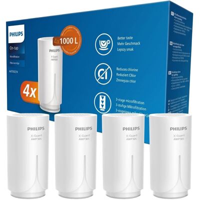 Philips AWP305P4/10 wkłady do filtra na kran 4 sztuki Philips AWP305P4/10 wkłady do filtra na kran 4 sztuki