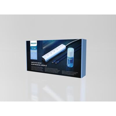 Listwa zasilająca Philips z ochroną przeciwprzepięciową - 4 gniazda, 2m Listwa zasilająca Philips z ochroną przeciwprzepięciową - 4 gniazda, 2m