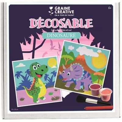 Graine Creative - Sand Dino Kit - kolor: wielokolorowy - zestaw do majsterkowania Graine Creative - Sand Dino Kit - kolor: wielokolorowy - zestaw do majsterkowania