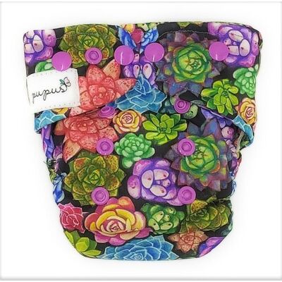 Pupus Pieluszka z kieszonką MINI OS 4-11kg SUKULENTY Pupus Pieluszka z kieszonką MINI OS 4-11kg SUKULENTY