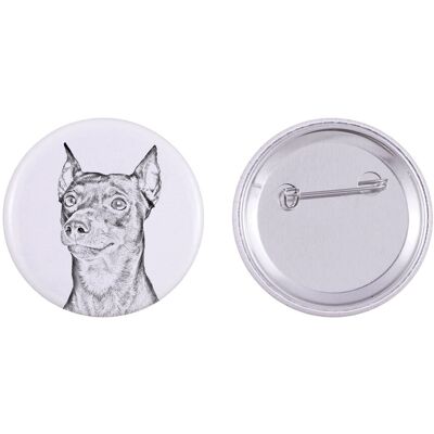 Pinczer średni, Pinczer niemiecki - przypinka z twoim psem, dodaj własne foto, marka Art-Dog Pinczer średni, Pinczer niemiecki - przypinka z twoim psem, dodaj własne foto, marka Art-Dog