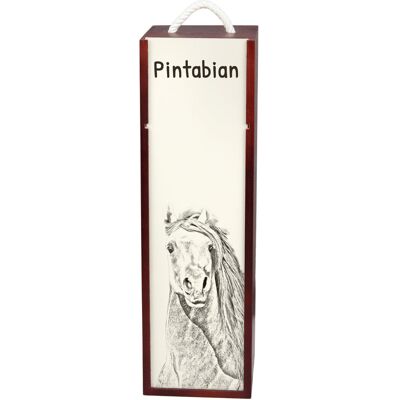 Pintabian - pudełko na wino z koniem, pudełko na alkohol z grafiką, personalizowane pudełko na prezent marki Art-Dog Pintabian - pudełko na wino z koniem, pudełko na alkohol z grafiką, personalizowane pudełko na prezent marki Art-Dog