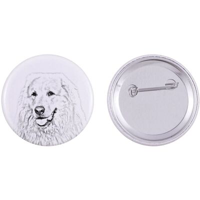 Pirenejski pies górski, Great pyrenees - przypinka z twoim psem, dodaj własne foto, marka Art-Dog Pirenejski pies górski, Great pyrenees - przypinka z twoim psem, dodaj własne foto, marka Art-Dog