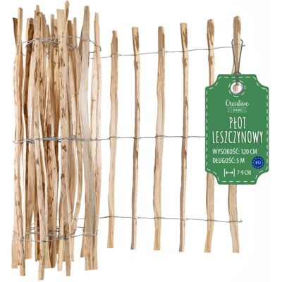 Creative Płotek leszczynowy sztachetowy ogrodowy obrzeże trawnikowe 5m x 120cm 7-9cm Creative Płotek leszczynowy sztachetowy ogrodowy obrzeże trawnikowe 5m x 120cm 7-9cm