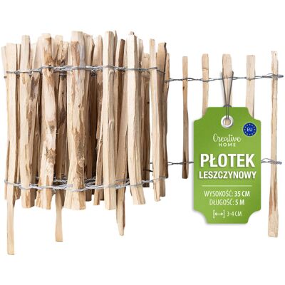 Creative Płotek leszczynowy trawnikowy wbijany obrzeże ogrodowe 5m x 35cm 3-4cm Creative Płotek leszczynowy trawnikowy wbijany obrzeże ogrodowe 5m x 35cm 3-4cm