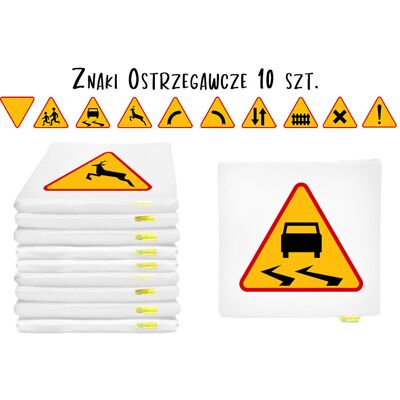 Akson Poduszki kwadratowe ekoskóra ZNAKI drogowe OSTRZEGAWCZE 3 cm 10 szt. Akson Poduszki kwadratowe ekoskóra ZNAKI drogowe OSTRZEGAWCZE 3 cm 10 szt.