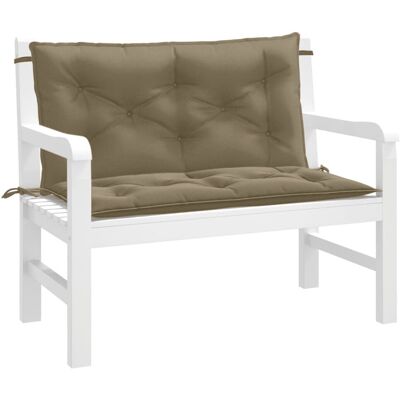 VMP Poduszki na ławkę ogrodową, 2 szt., melanż taupe, 100x50x7 cm VMP Poduszki na ławkę ogrodową, 2 szt., melanż taupe, 100x50x7 cm